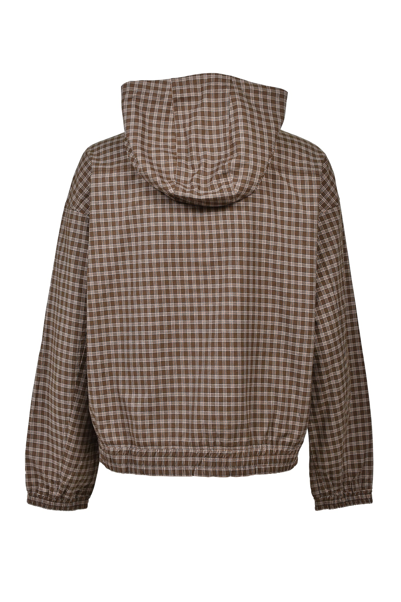 BREATH ジップアップパーカー EMBLEM LOGO CHECK ZIP UP HOODIE / BROWN ｜BREATH ブレス - BAD HOP