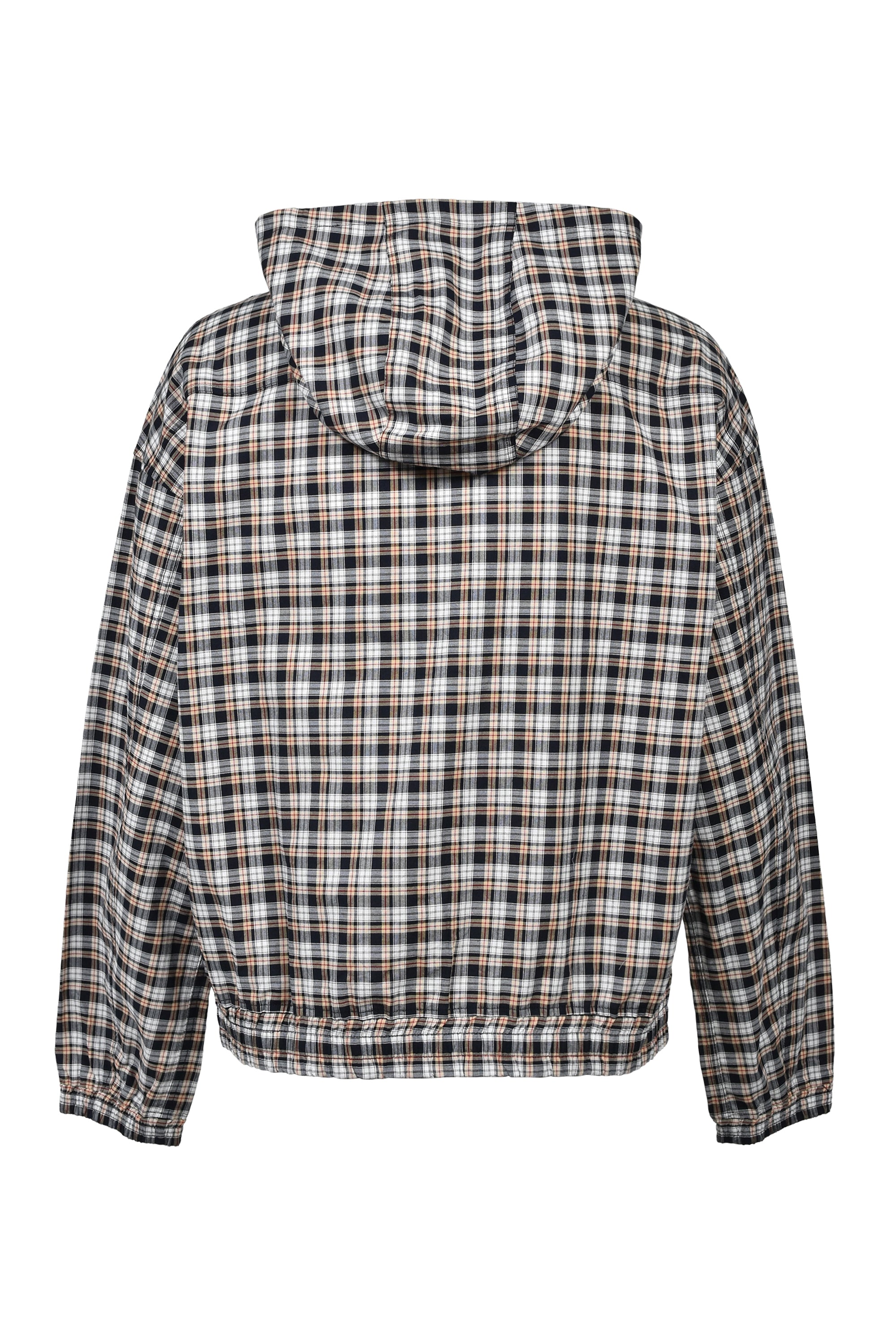 EMBLEM LOGO CHECK ZIP UP HOODIE / WHITE ｜BREATH ブレス - BAD HOP