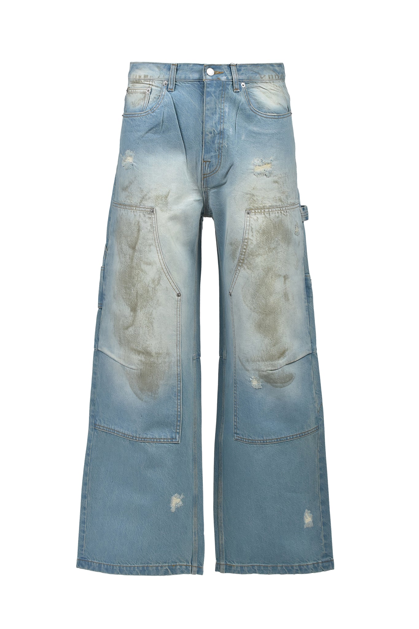 COATING DOUBLE KNEE DENIM PANTS / INDIGO ｜BREATH ブレス - BAD HOP