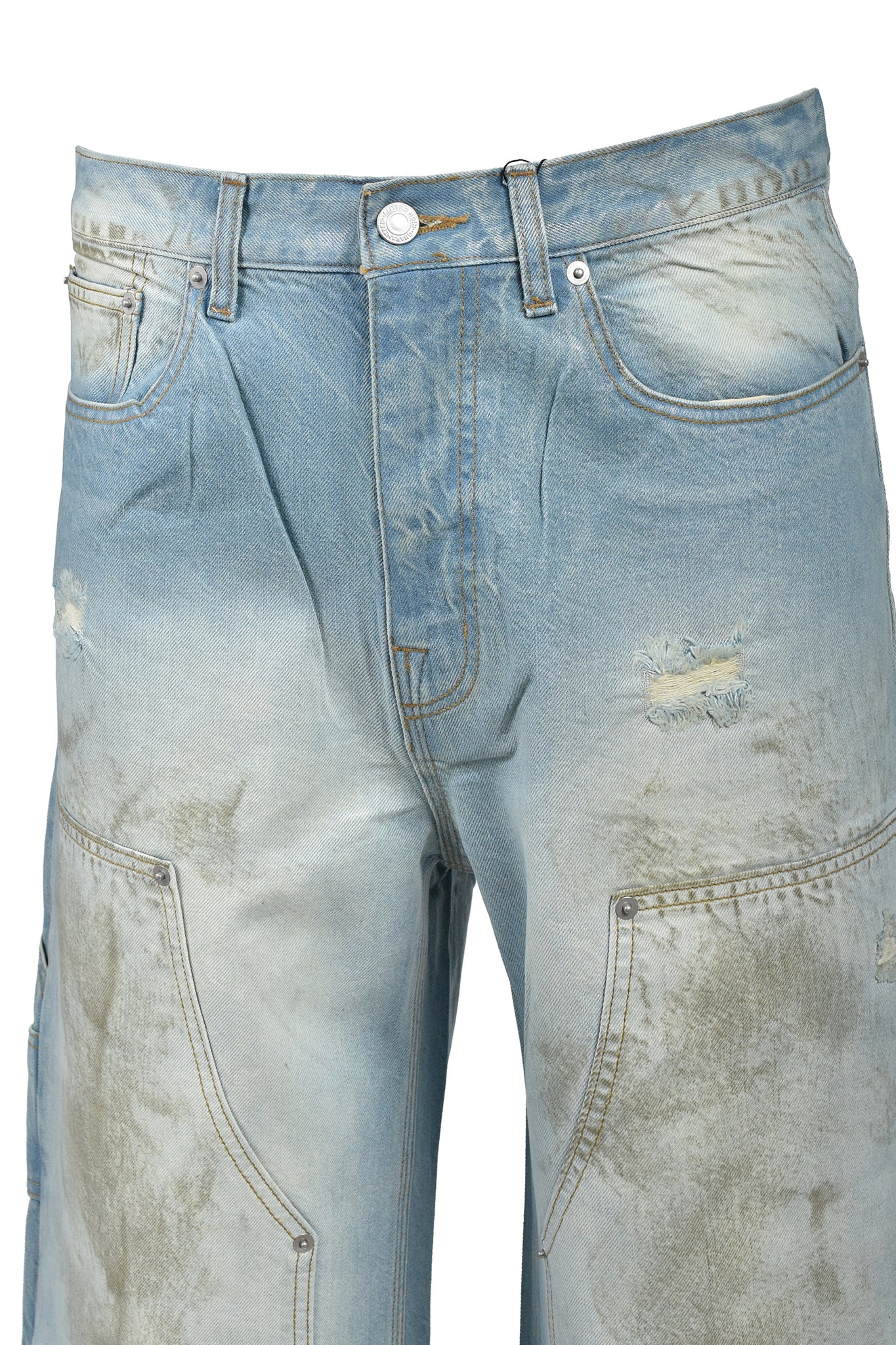 COATING DOUBLE KNEE DENIM PANTS / INDIGO ｜BREATH ブレス - BAD HOP