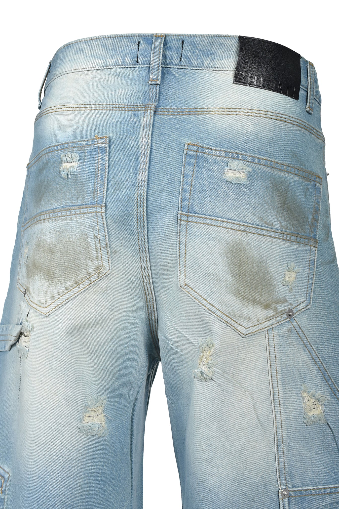 COATING DOUBLE KNEE DENIM PANTS / INDIGO ｜BREATH ブレス - BAD HOP