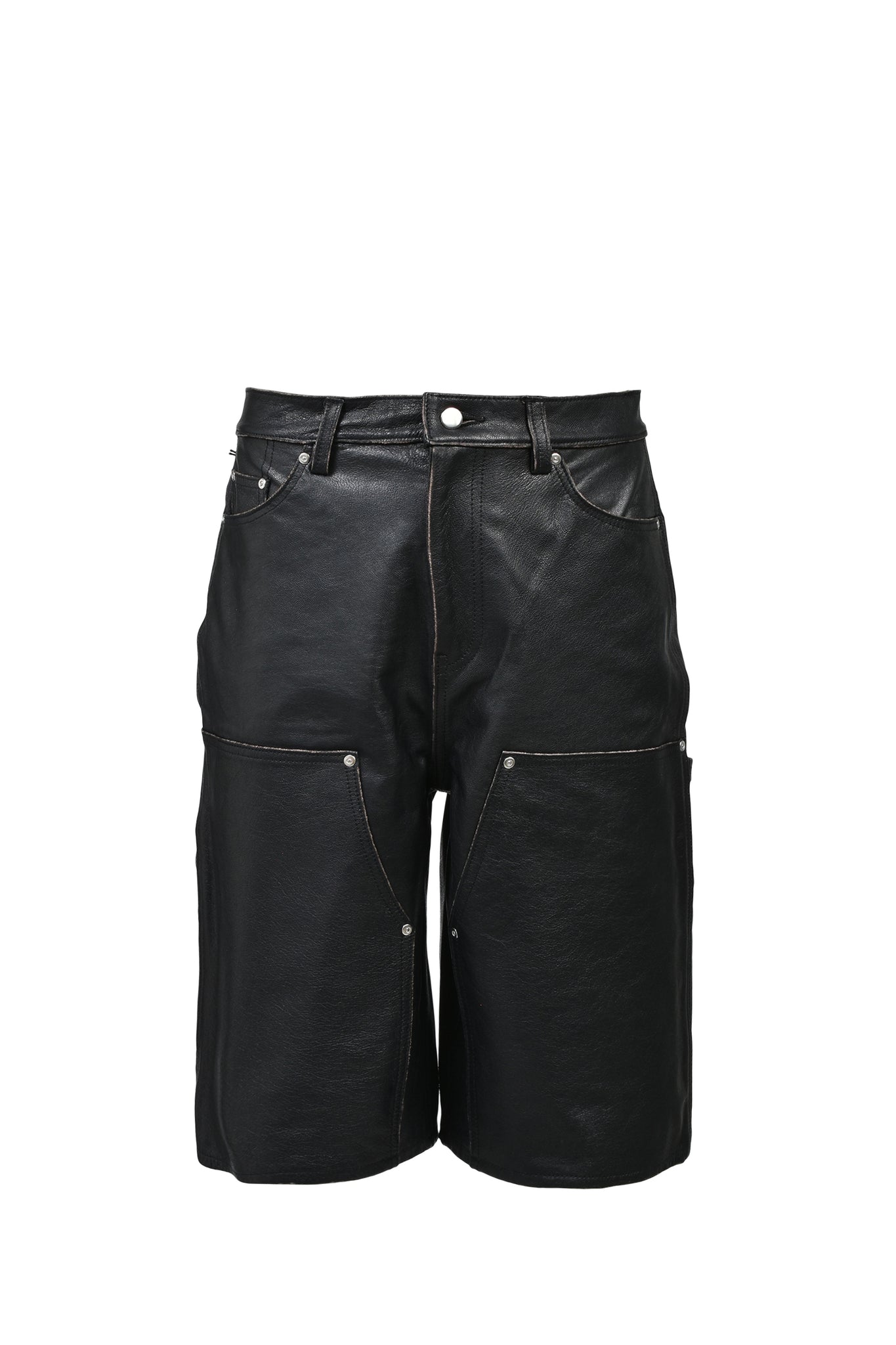 GRUNGE LEATHER DOUBLE KNEE SHORTS ｜BREATH ブレス - BAD HOP