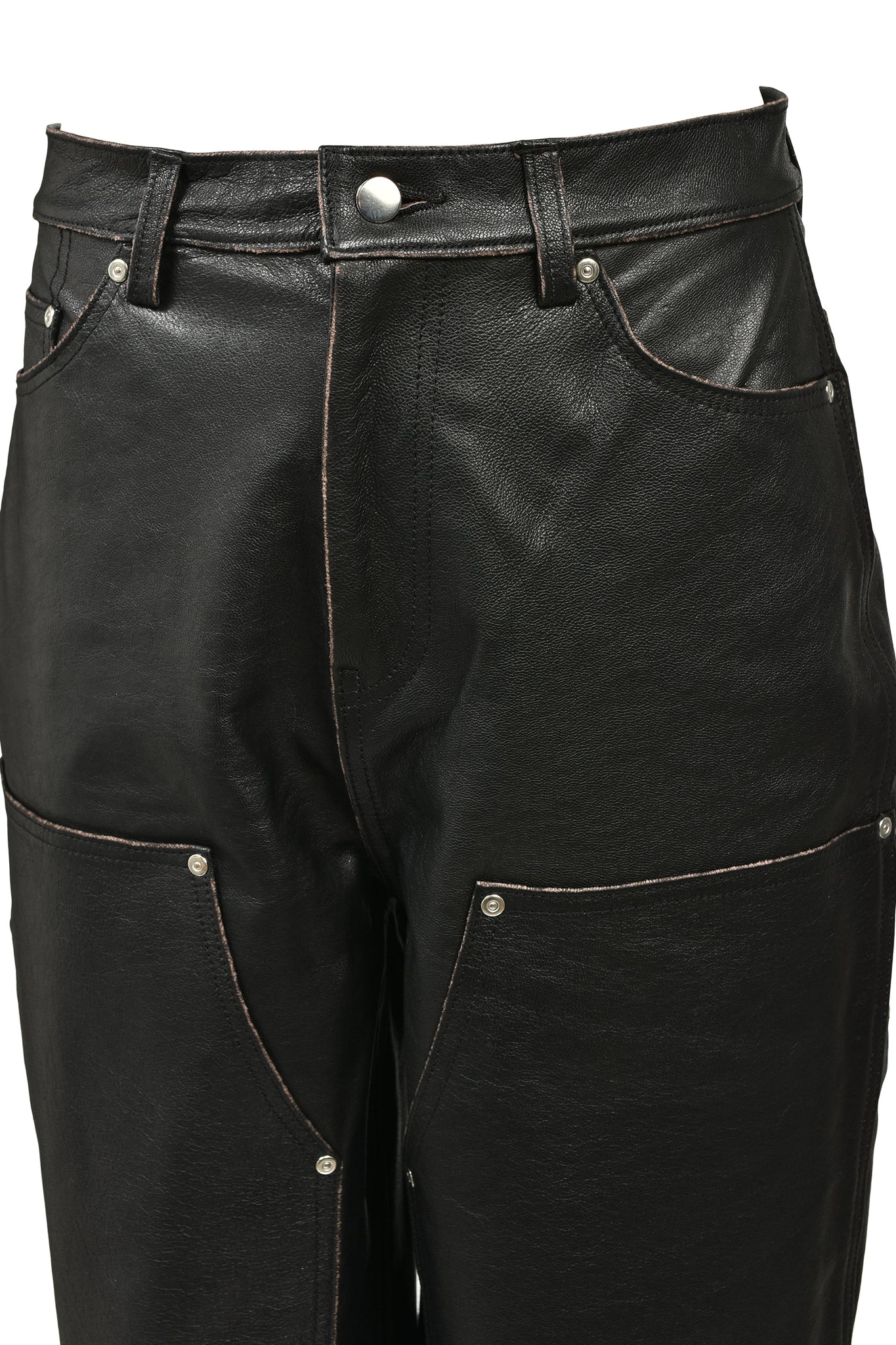 GRUNGE LEATHER DOUBLE KNEE SHORTS ｜BREATH ブレス - BAD HOP