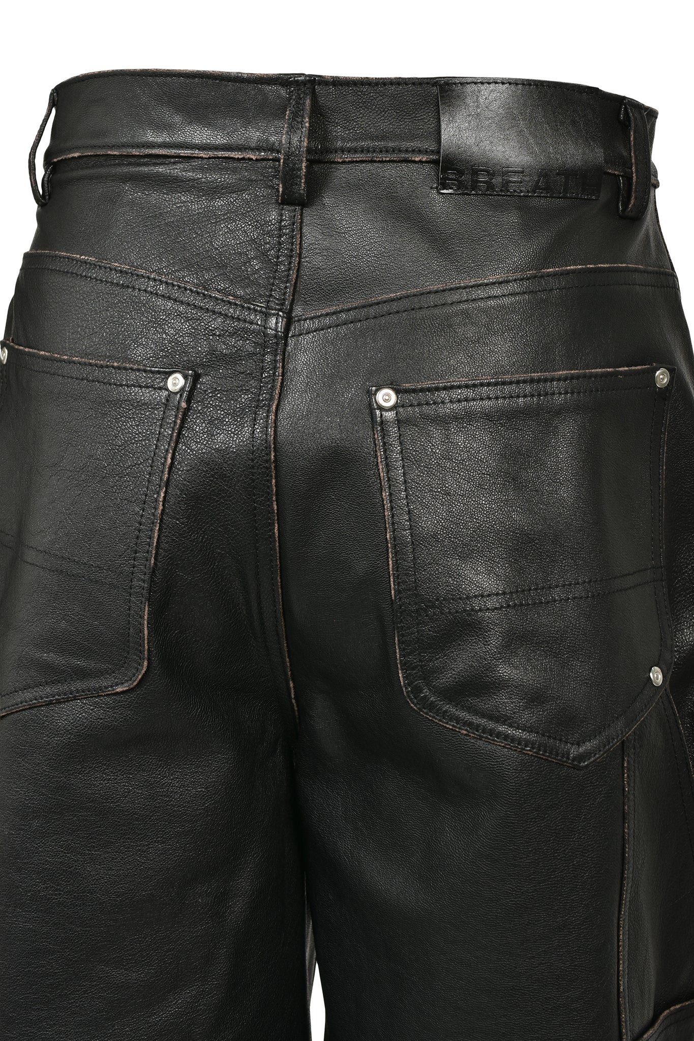 GRUNGE LEATHER DOUBLE KNEE SHORTS ｜BREATH ブレス - BAD HOP