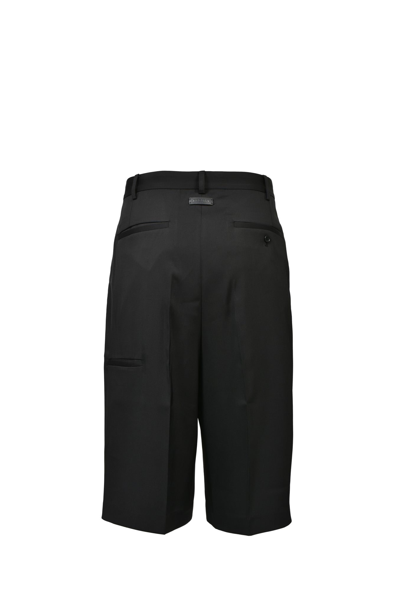 bow.a 水際 TUCK SHORT PANTS ブラック ANCELLM WRINKLED STRIPE TUCK SHORT PANTS BLACK 通販ページ octavia