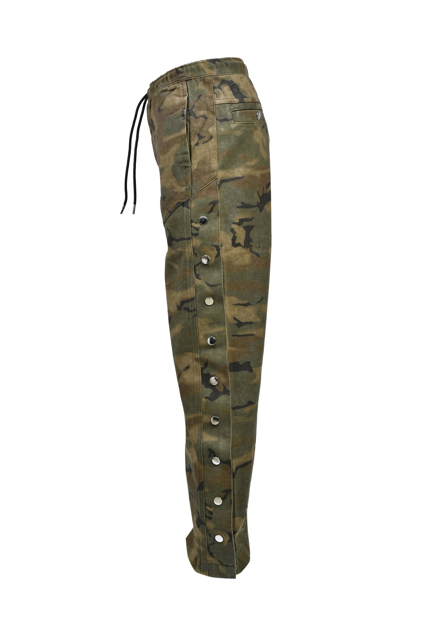 NEW RICH SIDE BUTTON COATING CAMO PANTS / CAMO ｜BREATH ブレス 