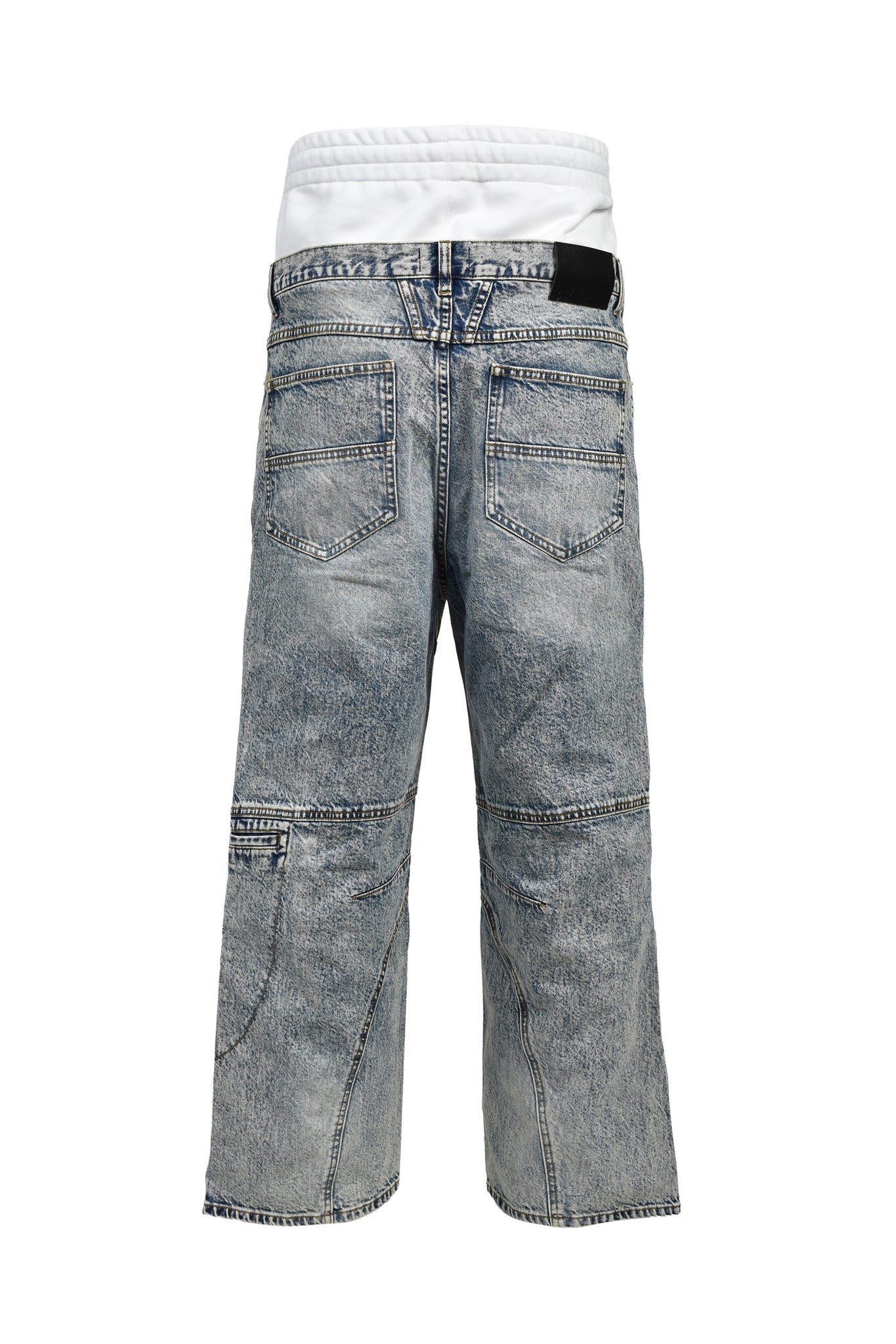 LAYERED BIKER DENIM PANTS / INDIGO ｜BREATH ブレス - BAD HOP