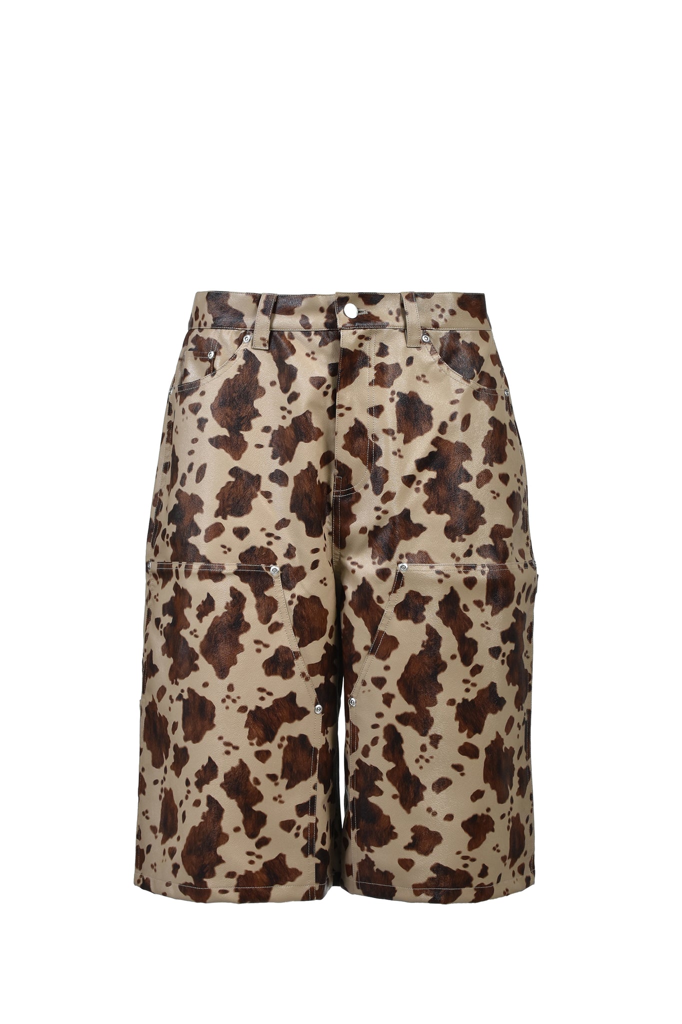 FAUX LEATHER HORSE DOUBLE KNEE SHORTS / HORSE ｜BREATH ブレス