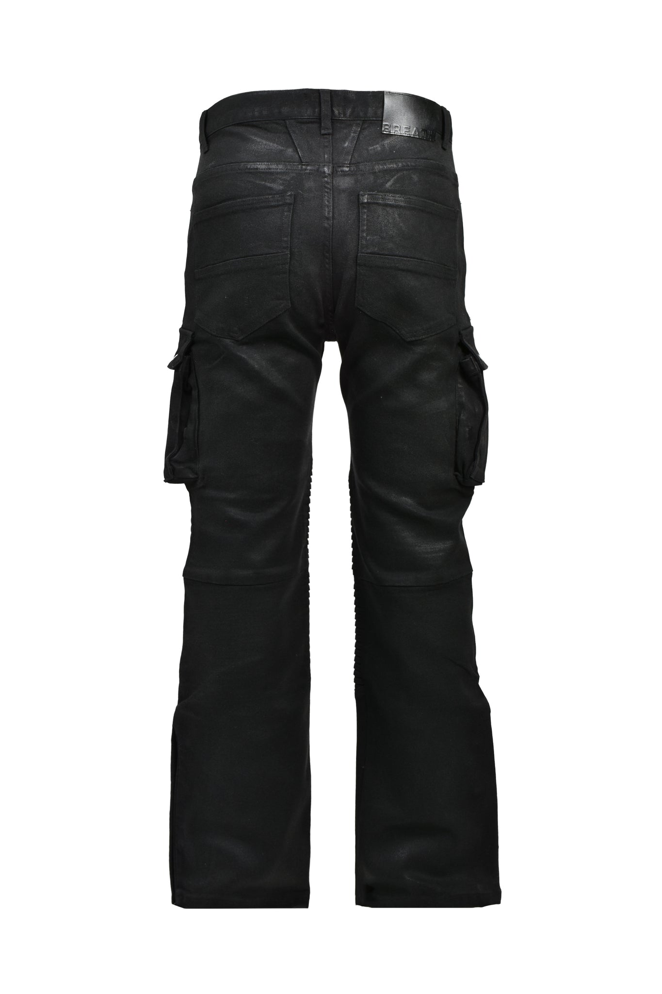 COATING SLIM BIKER CARGO PANTS / BLACK – BREATH - BAD HOP