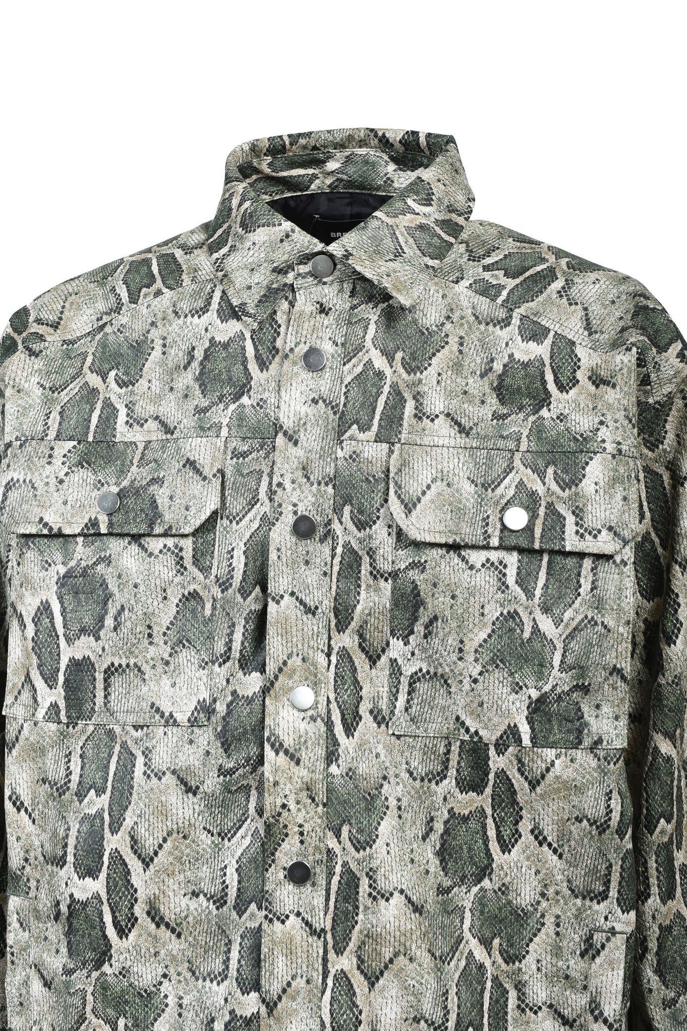 NEW RICH FAUX LEATHER SHIRT / GREEN PYTHON ｜BREATH ブレス - BAD HOPプロデュースの ...