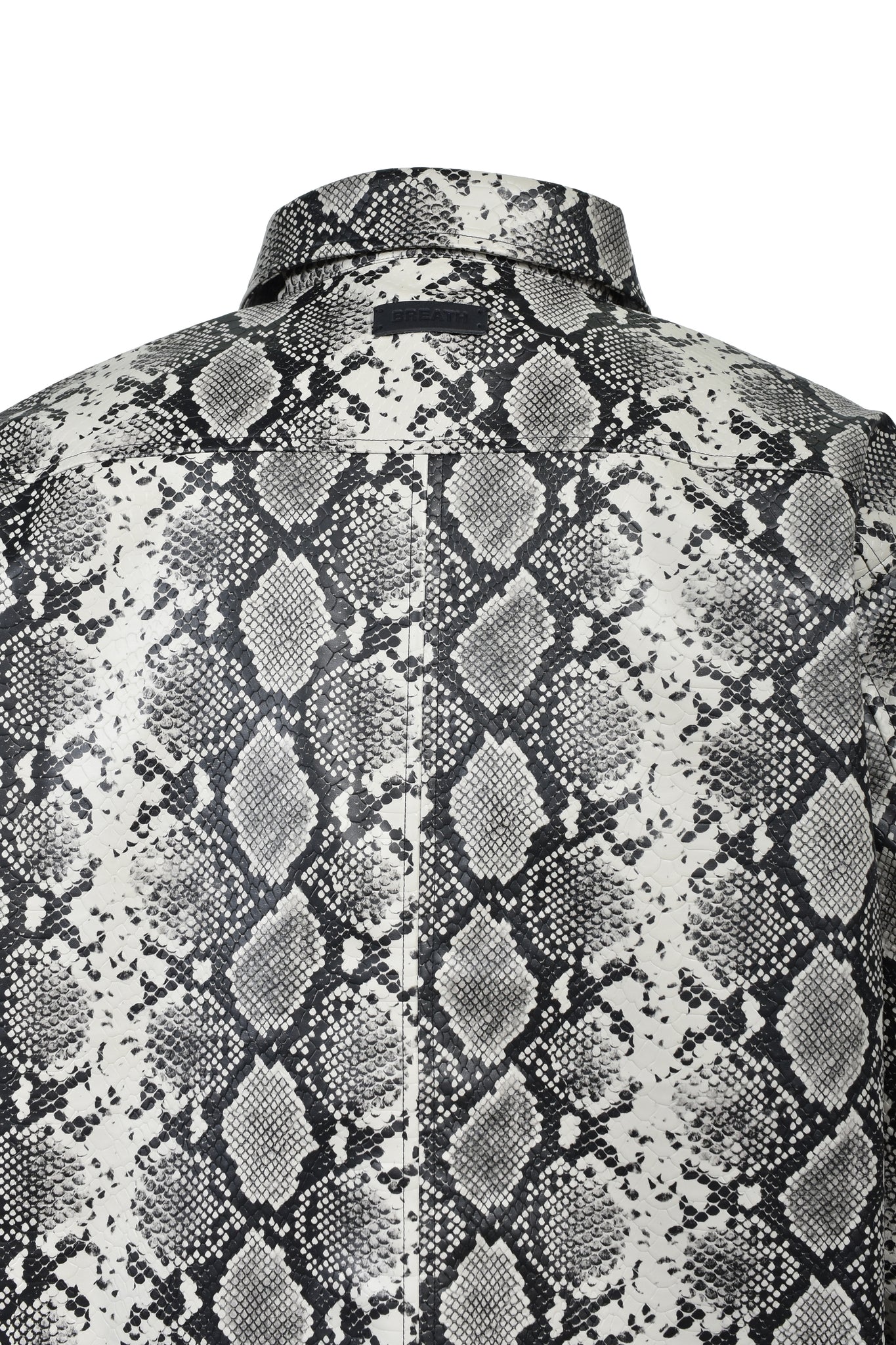 NEW RICH FAUX LEATHER SHIRT / GREY PYTHON ｜BREATH ブレス - BAD HOPプロデュースの ...