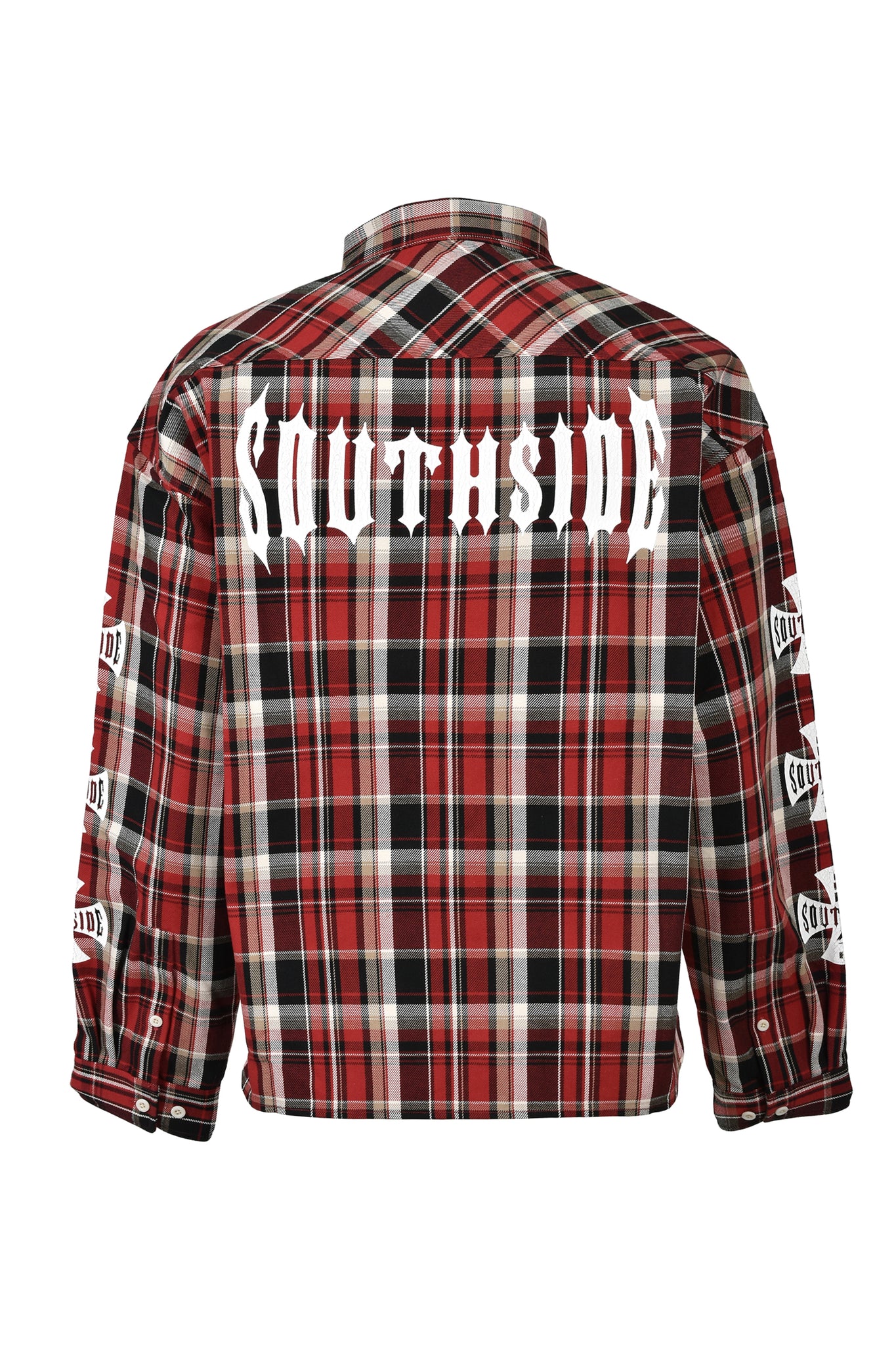SOUTHSIDE CROSS CHECK SHIRT / RED |BREATH ブレス - BAD HOP SOUTHSIDE CROSS CHECK SHIRT / RED |BREATH ブレス - BAD HOP