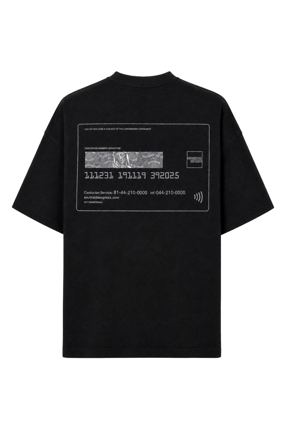 BLACK CARD TEE / BLACK – BREATH - Material：Cotton 100%Model Size