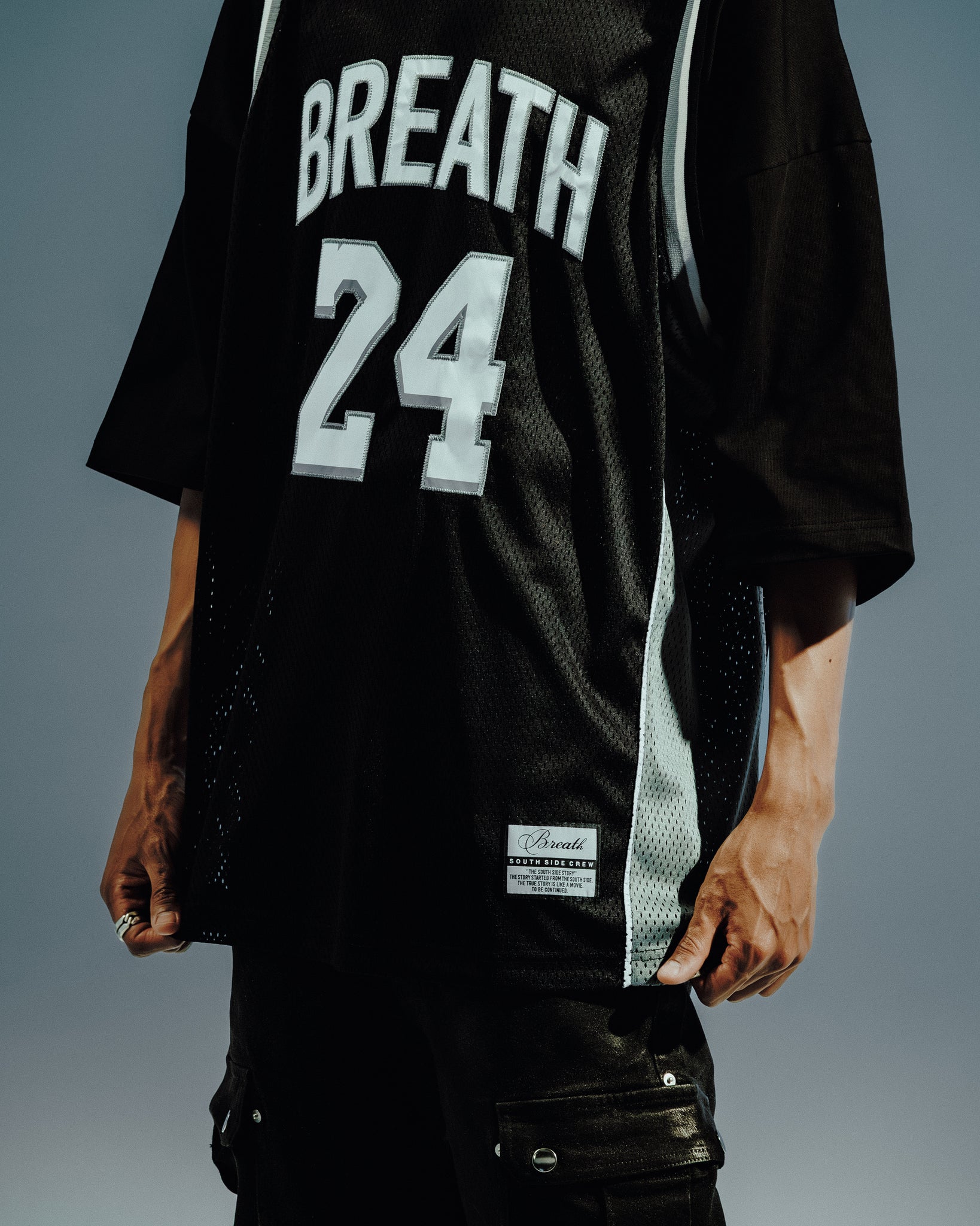 LAYERED BASKET BALL JERSEY TEE / BLACK – BREATH - BAD HOP