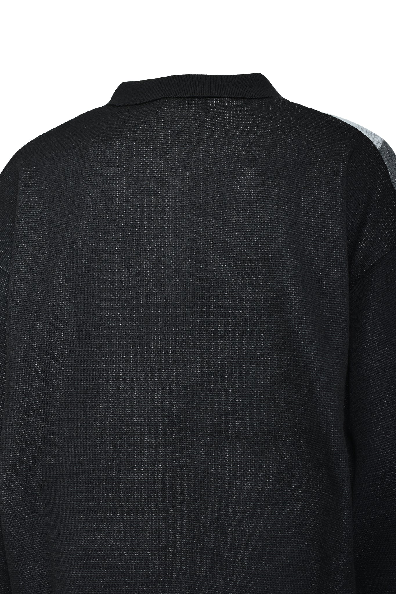 ARGYLE KNIT POLO / BLACK