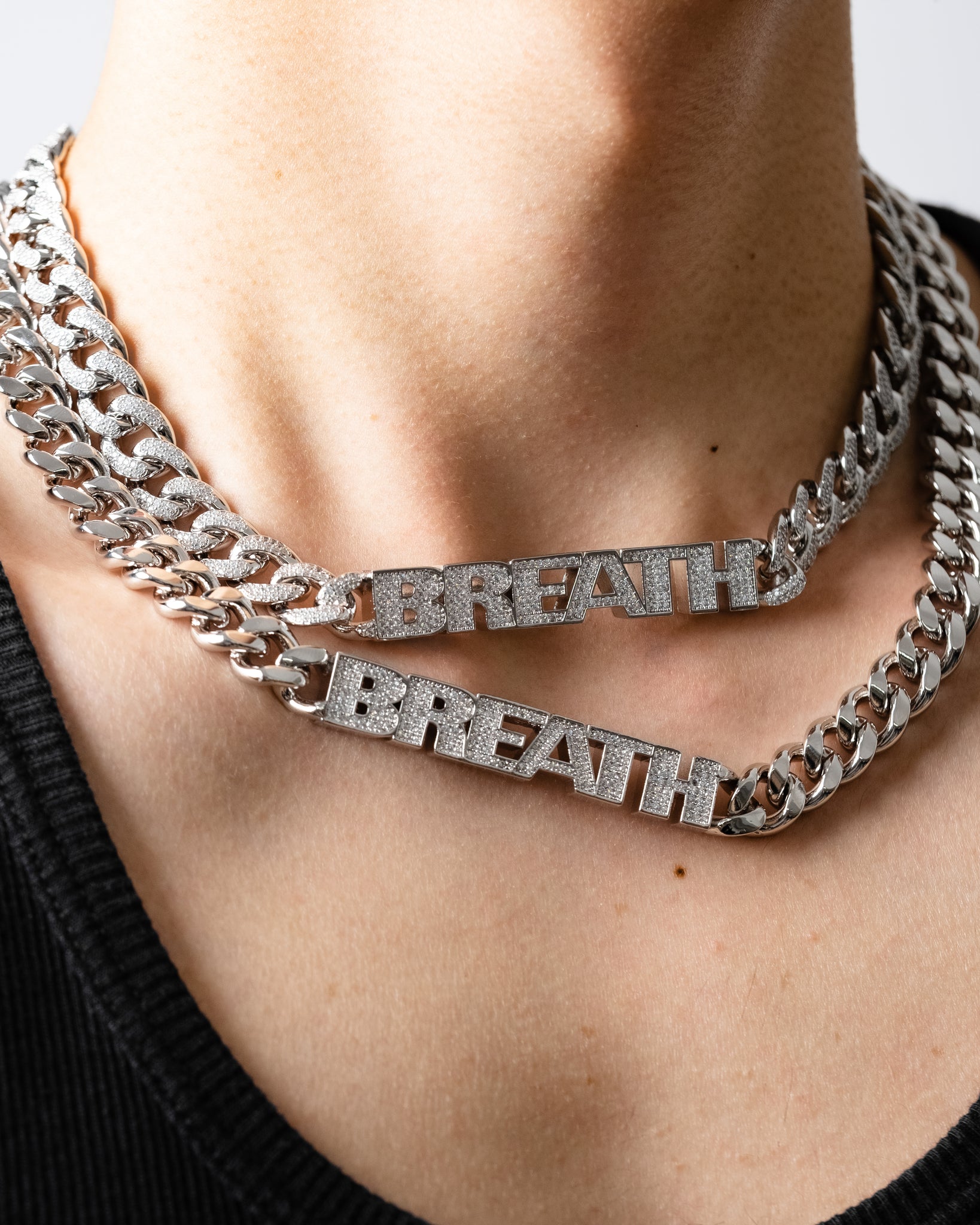 BH ZIRCONIA CHAIN NECKLACE / SILVER
