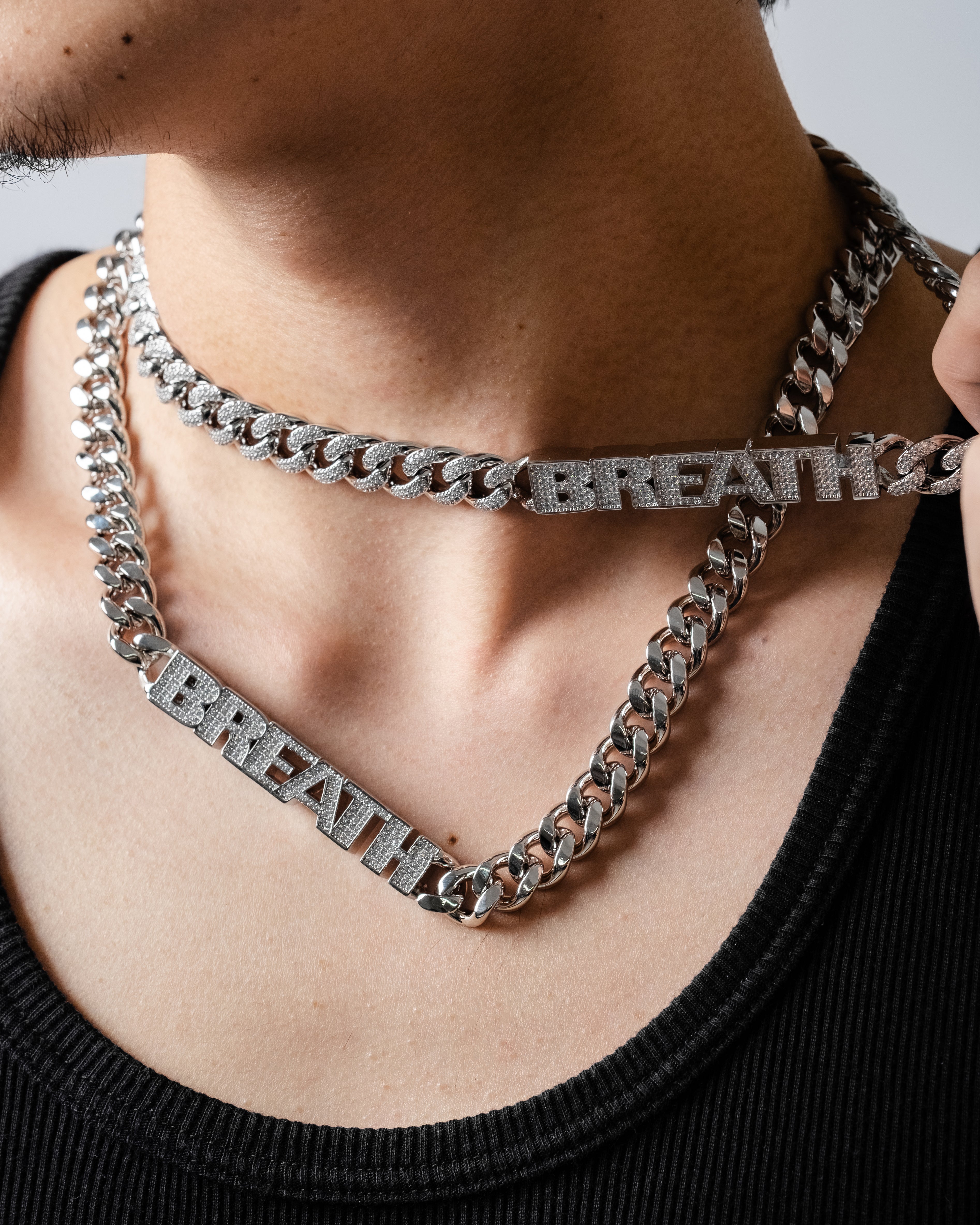 BH CHAIN NECKLACE / SILVER – BREATH - サイズ 首周(cm) OS 50 MATERIAL：