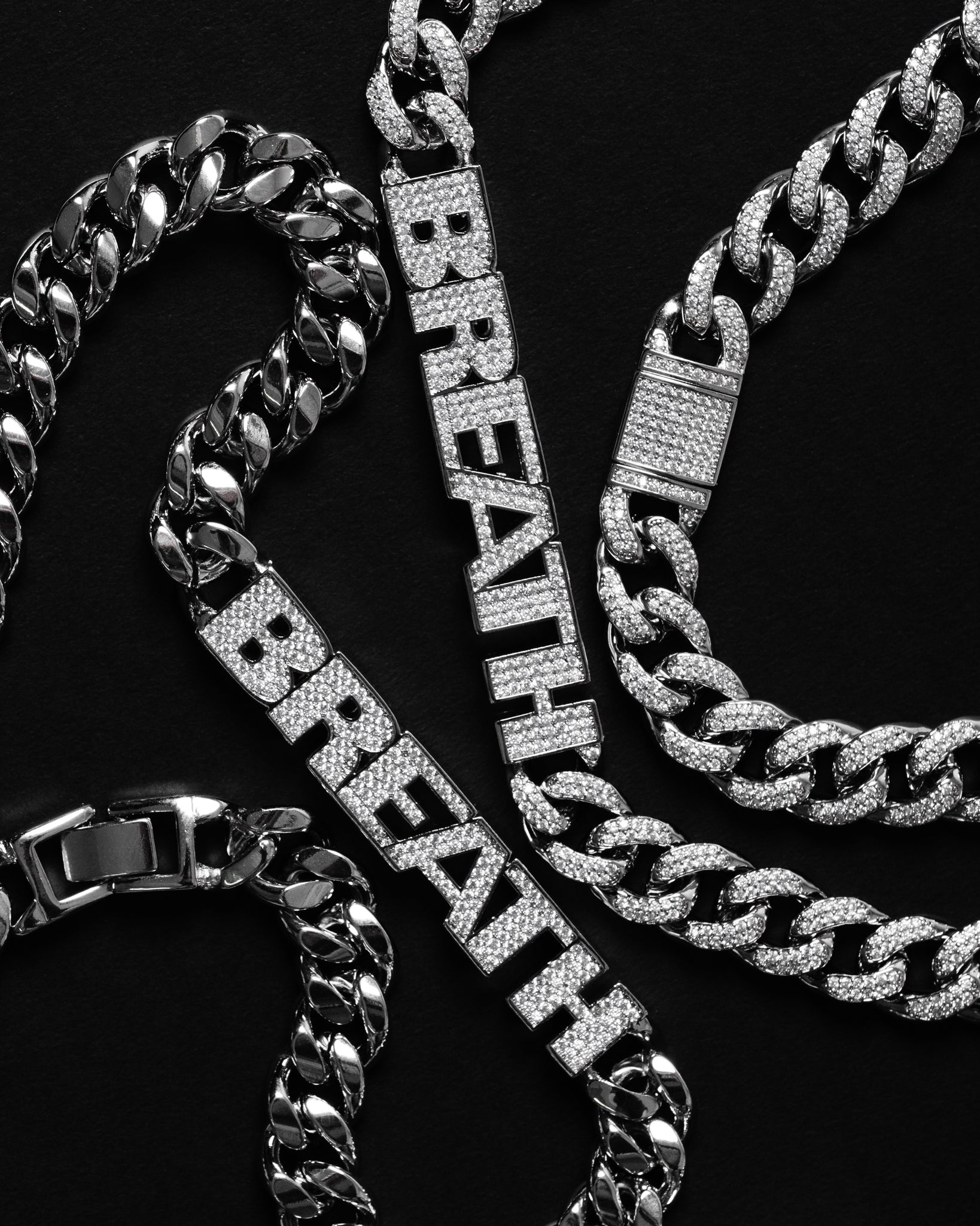 BH ZIRCONIA CHAIN NECKLACE / SILVER