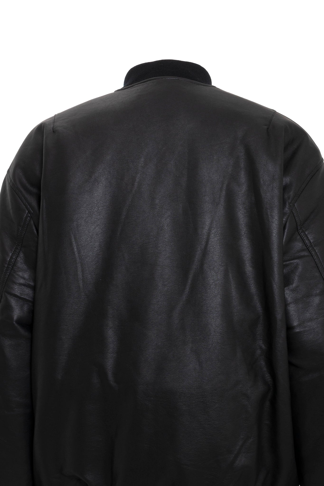× F.M.C.D SYNTHETIC LEATHER BOMBER JACKET / BLACK