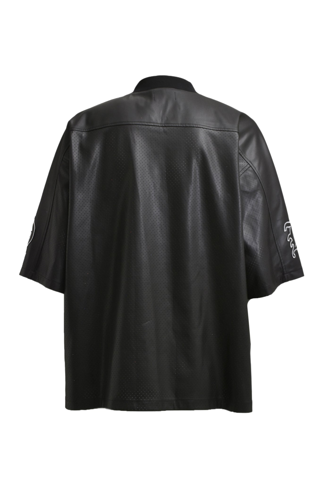 FAUX LEATHER GAME SHIRT / BLACK