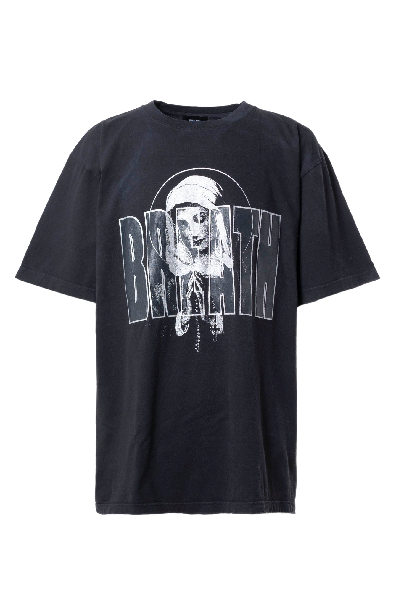 WAV_アーティストBADHOP BreatH L/S T-shirt  ブラック x ホワイト