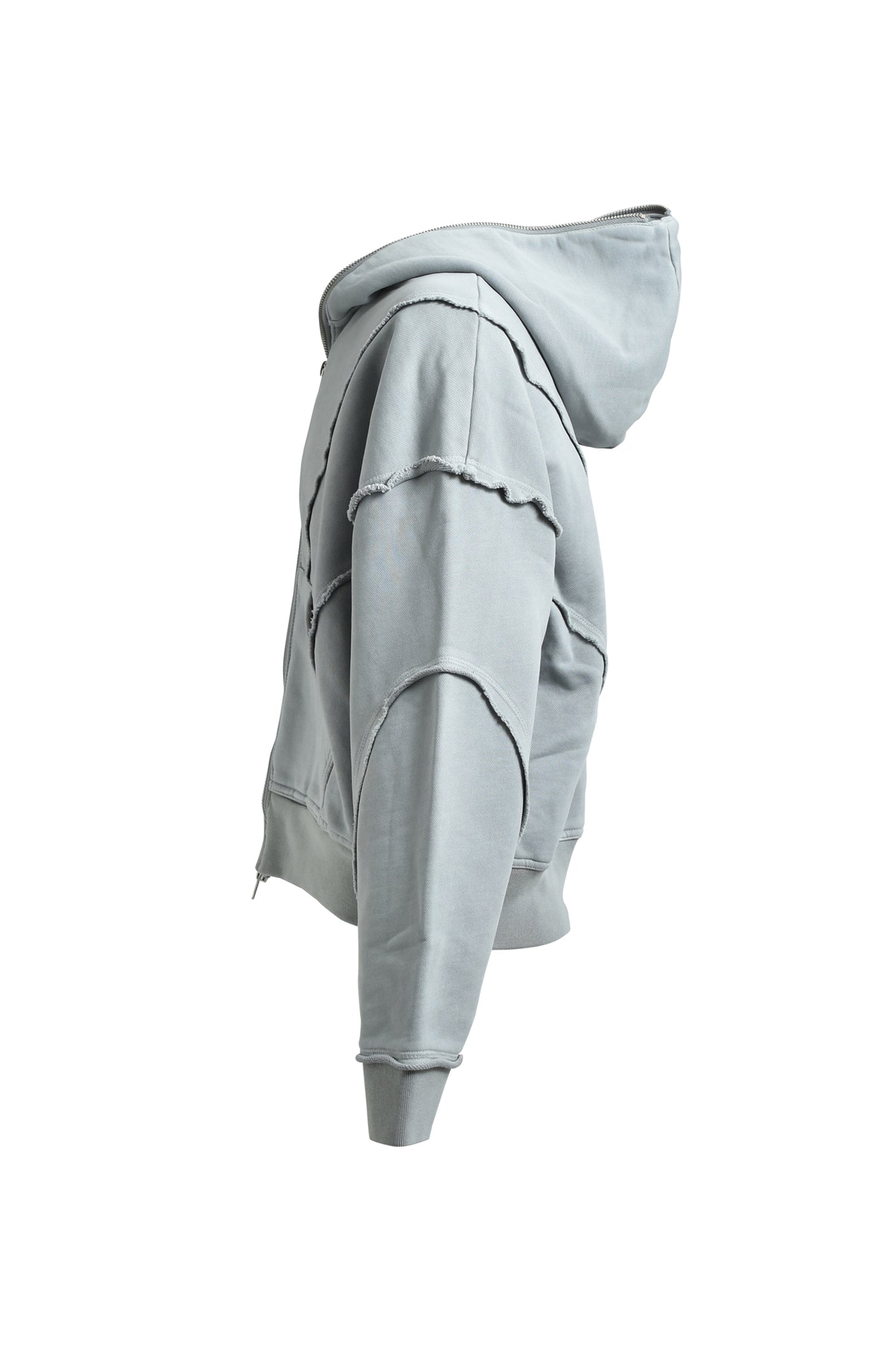 FADE ZIP UP HOODIE / GREY