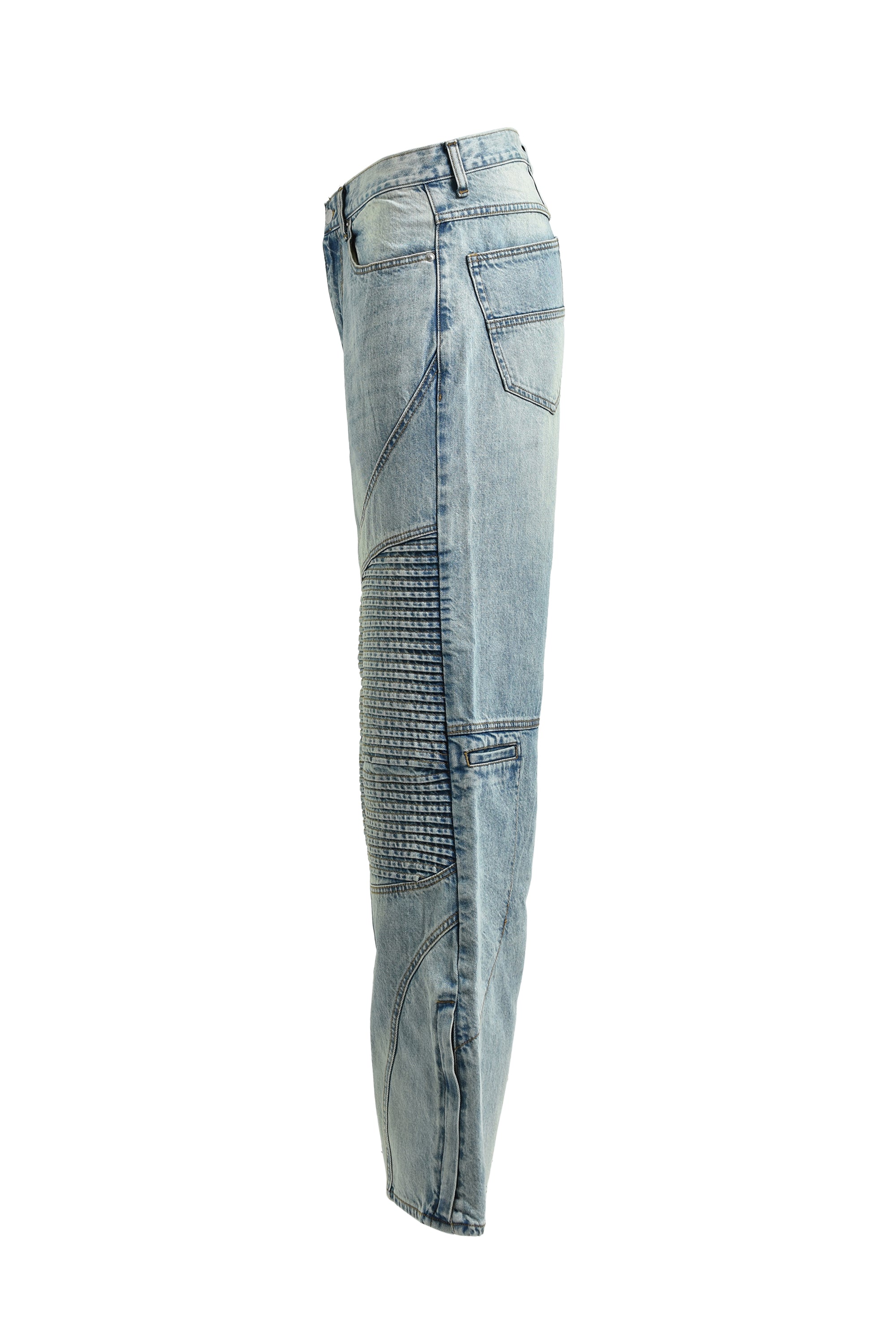 FADE BIKER DENIM PANTS / INDIGO – BREATH - サイズ ウエスト
