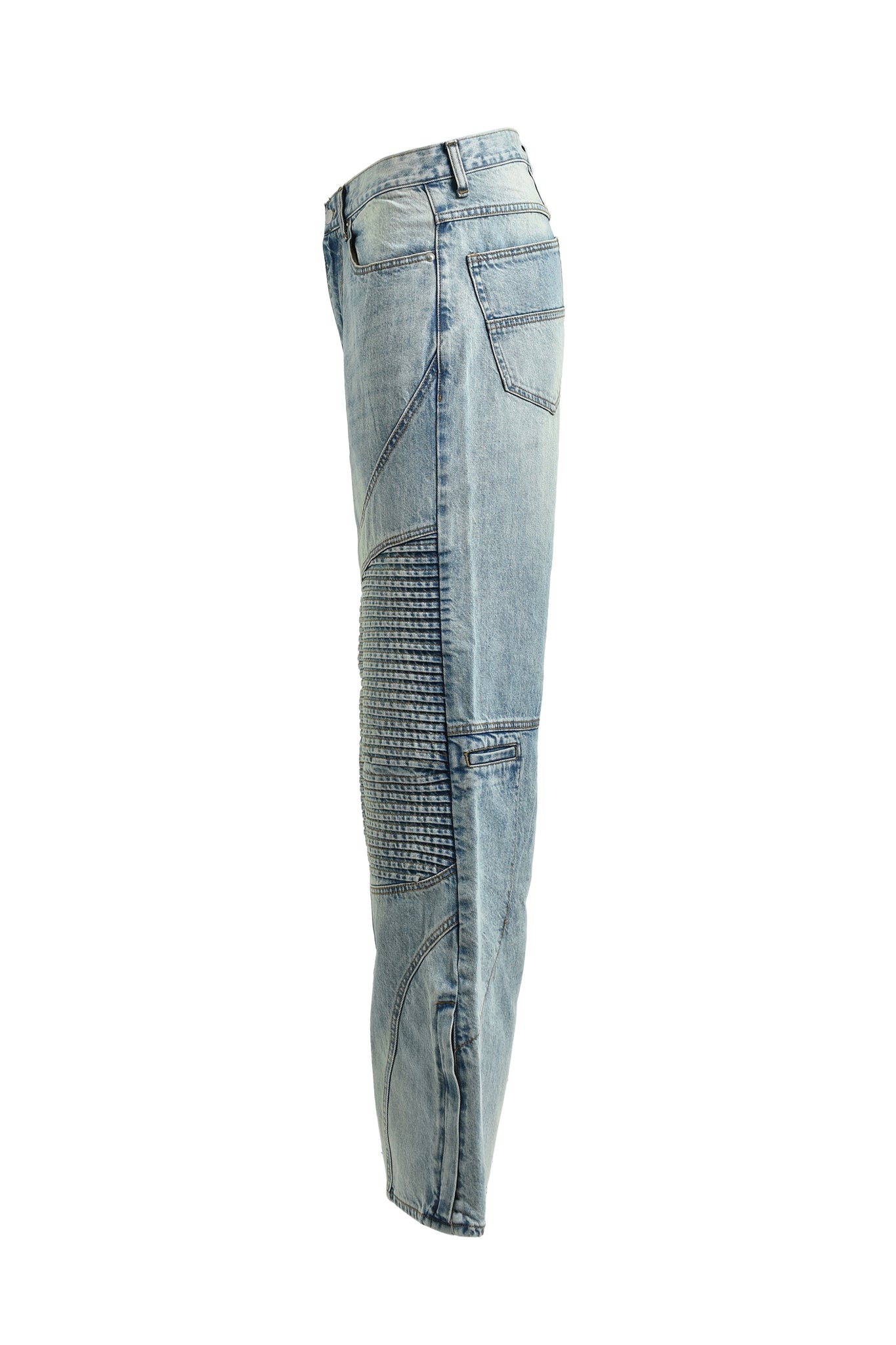 FADE BIKER DENIM PANTS / INDIGO