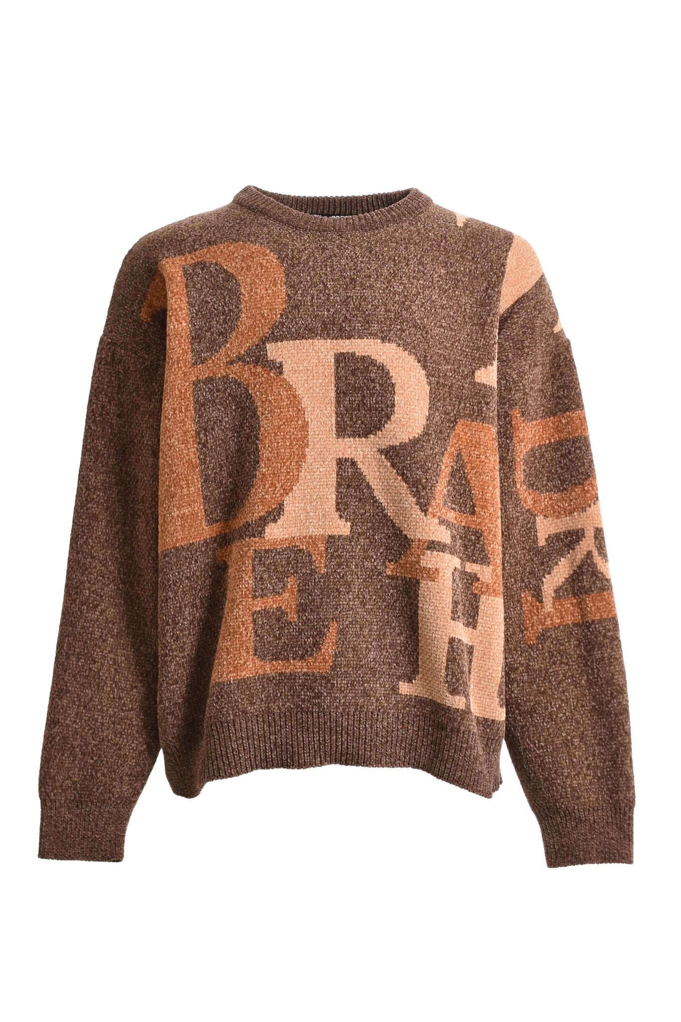 LOGO WORDS MALL KNIT / BROWN