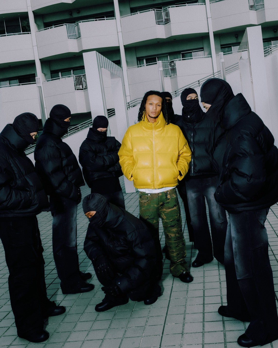 FAUX LEATHER DOWN JACKET / YELLOW｜BREATH ブレス - BAD HOP