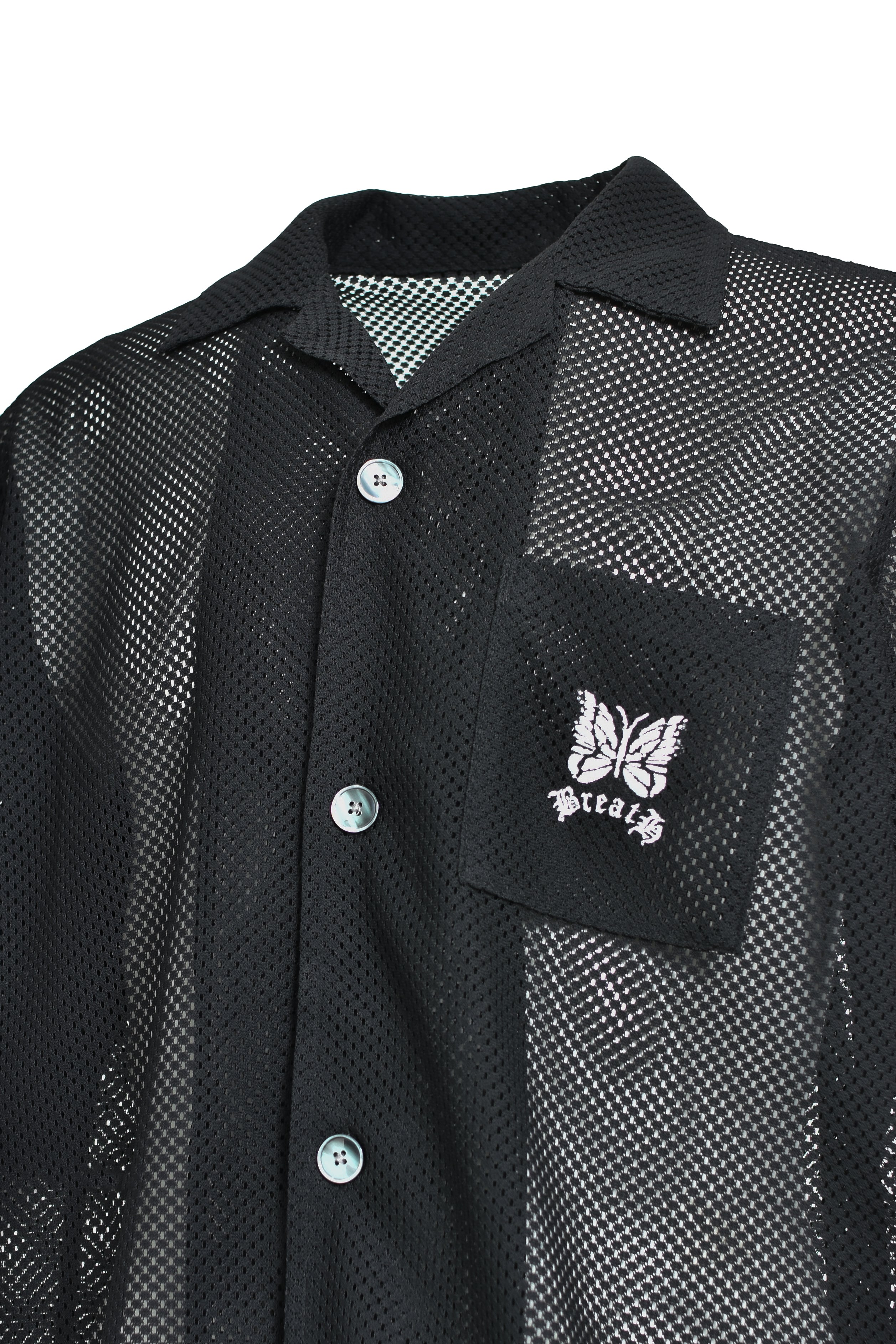 needles breath CAVANA SHIRT シャツ　別注　ブラック Needles CABANA SHIRT / BLACK – BREATH - サイズ 着丈 身幅