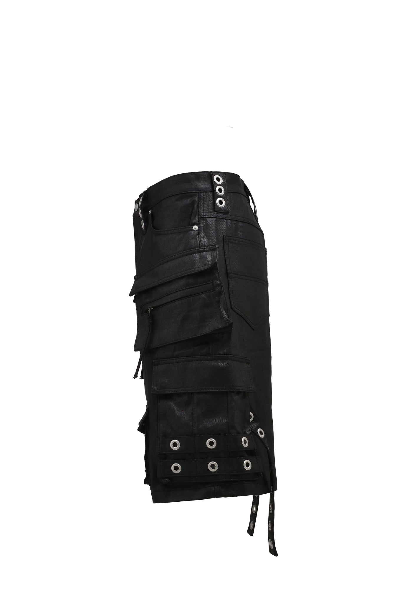 SUICIDE DENIM SHORTS / BLACK(COATING)