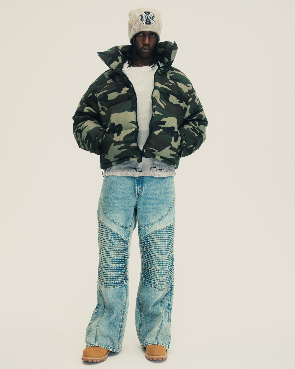 CAMO DOWN JACKET / WOODLAND CAMO