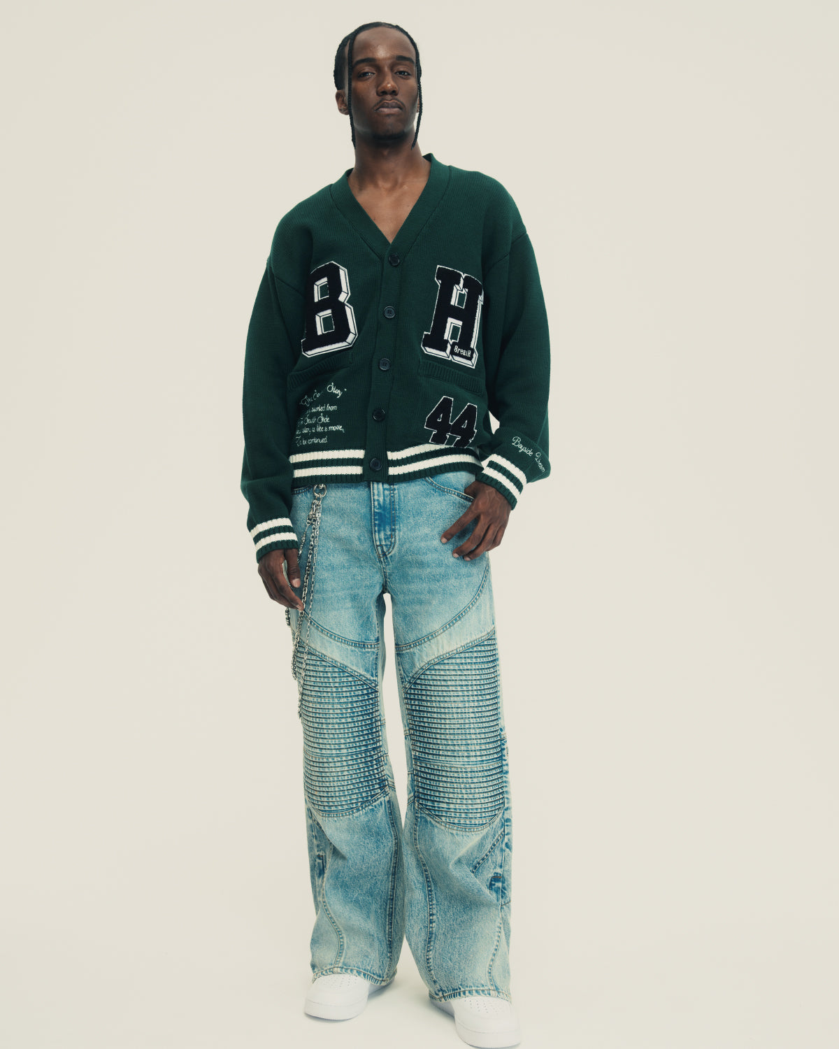 FADE BIKER DENIM PANTS / INDIGO