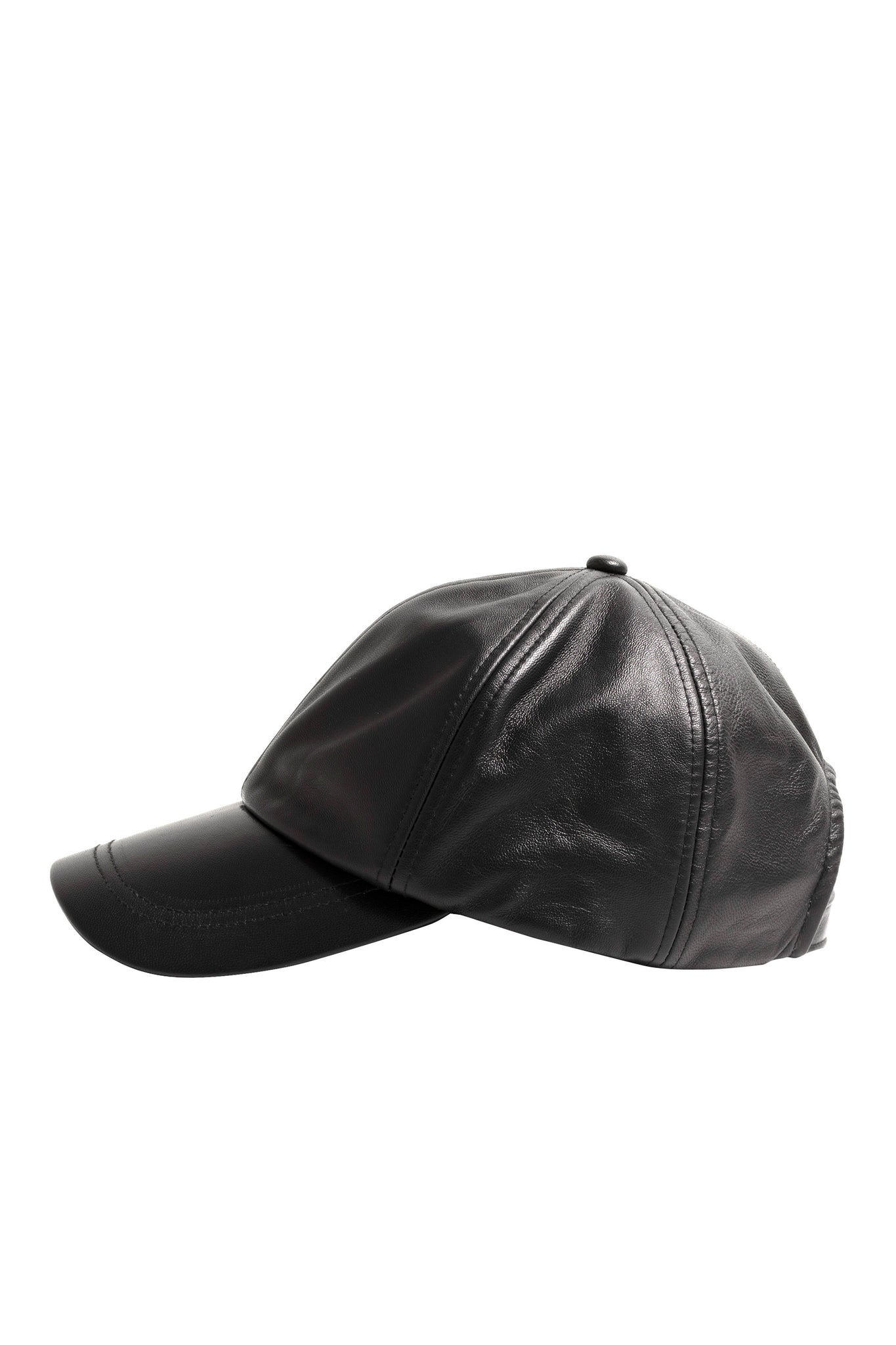 LEATHER CAP / BLACK