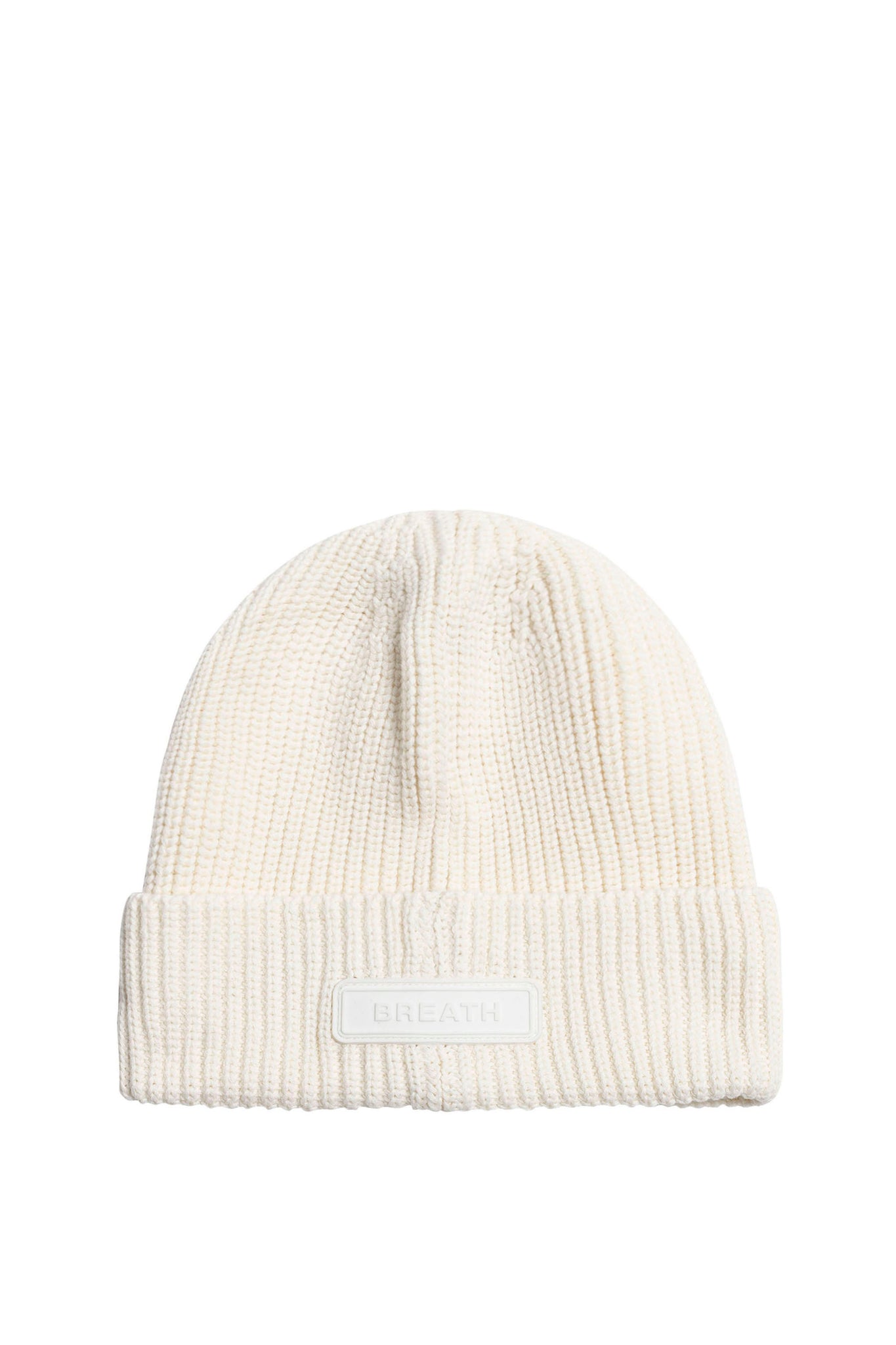 SILICONE PATCH KNIT CAP / WHT